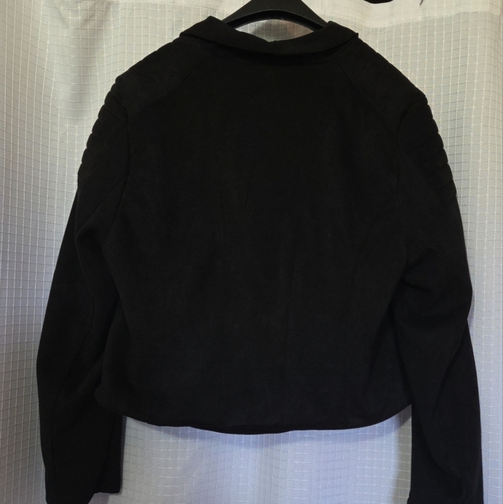 BKE Faux Suede Moto Jacket Women Size Large - Picture 6 of 8
